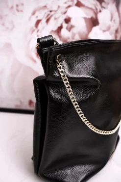 Sale Boto Torebka Damska Z Odpinanymi Paskami LAURA BIAGGI Lakierowana Czarna