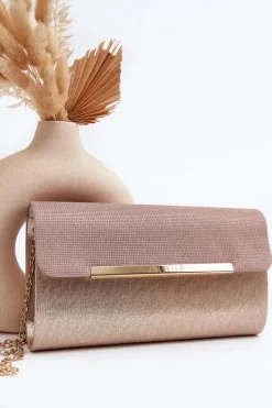 Boto Torebka Kopertówka Na Łańcuszku Różowe Złoto Onelia