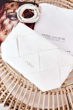 Clearance Nobo Torebka Kopertówka Z Odpinanym Paskiem NBAG-K1260 Biała