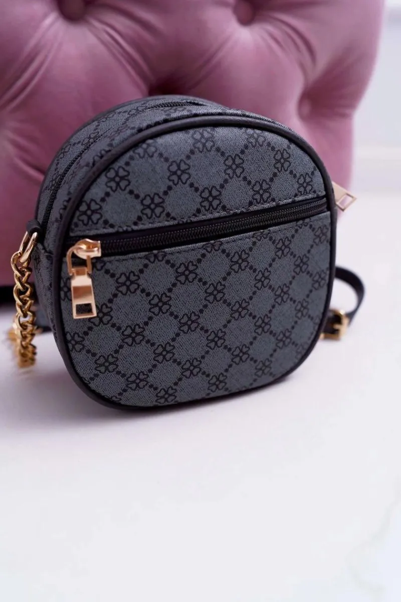 Torebki Kuferki>Boto Torebka Kuferek Okrągły Ciemnoszara