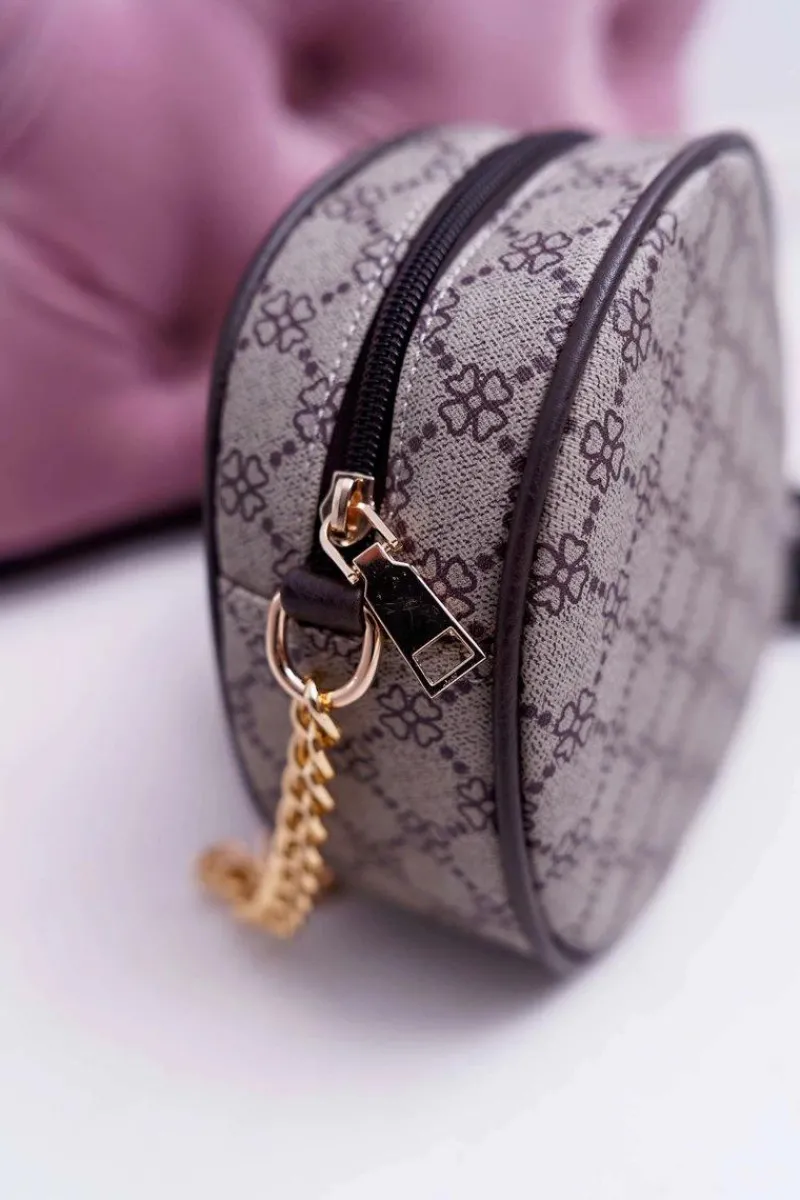 Online Torebka Kuferek Okrągły Kawowa Torebki Kuferki