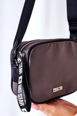 Best Big Star Shoes Torebka Listonoszka Kuferek Big Star II574004 Popielata