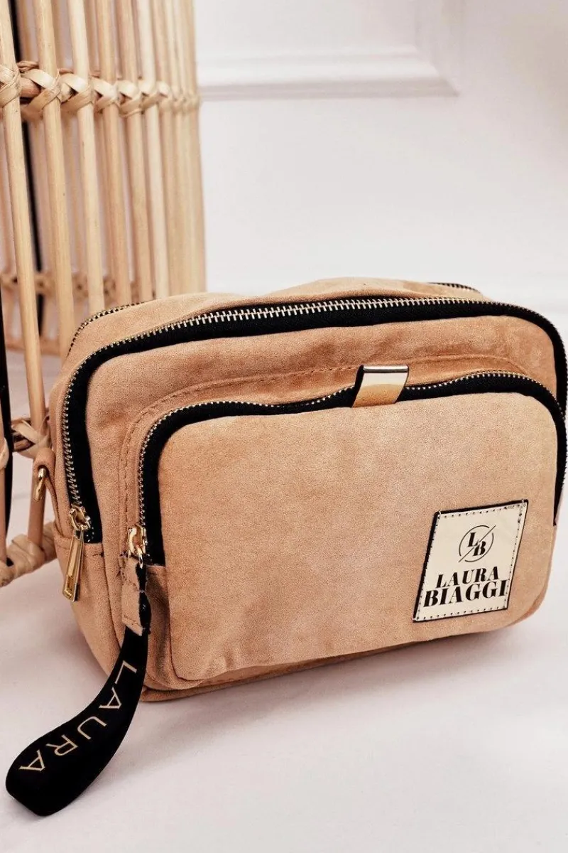 Torebki Kuferki|Listonoszki>Boto Torebka Listonoszka Kuferek LAURA BIAGGI Beżowa