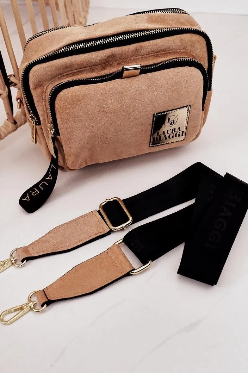 Torebki Kuferki|Listonoszki>Boto Torebka Listonoszka Kuferek LAURA BIAGGI Beżowa