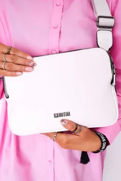 Best Big Star Shoes Torebka Listonoszka Kuferek Big Star HH574084 Biała