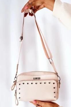 Online Torebka Listonoszka Kuferek Big Star II574005 Nude Torebki Kuferki|Listonoszki