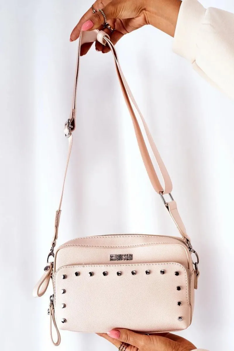 Online Torebka Listonoszka Kuferek Big Star II574005 Nude Torebki Kuferki|Listonoszki