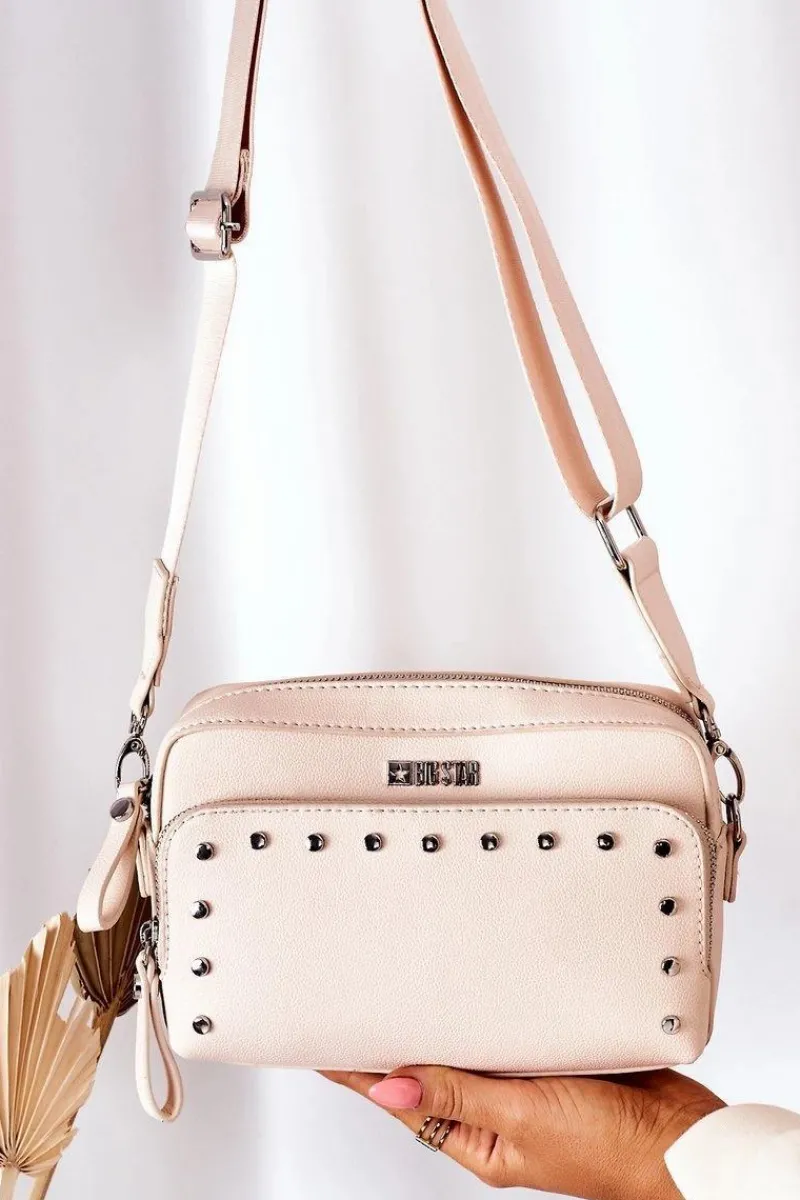 Online Torebka Listonoszka Kuferek Big Star II574005 Nude Torebki Kuferki|Listonoszki