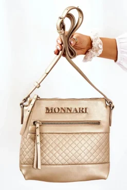 Torebka Listonoszka A360-023 Złota Torebki Monnari|Torebki Klasyczne