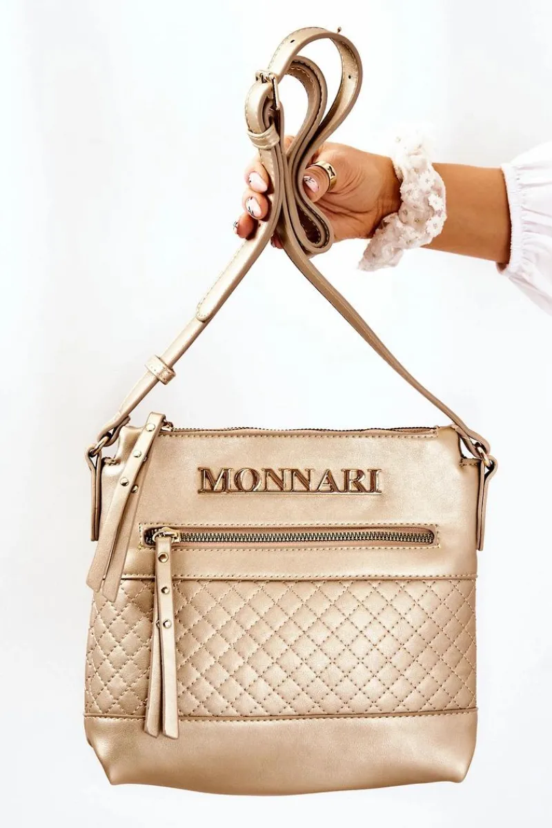 Torebka Listonoszka A360-023 Złota Torebki Monnari|Torebki Klasyczne