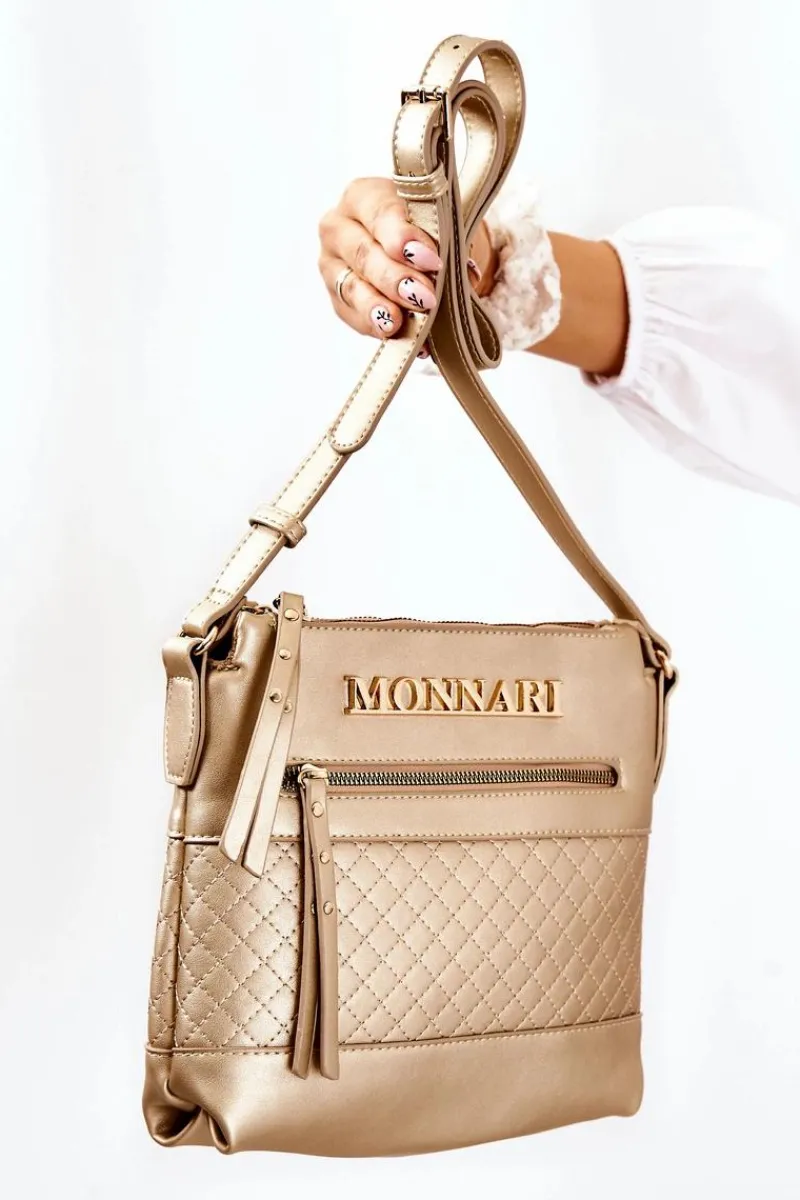 Torebka Listonoszka A360-023 Złota Torebki Monnari|Torebki Klasyczne