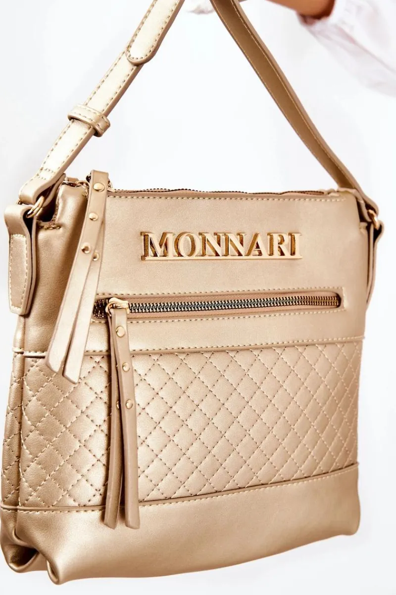 Torebka Listonoszka A360-023 Złota Torebki Monnari|Torebki Klasyczne