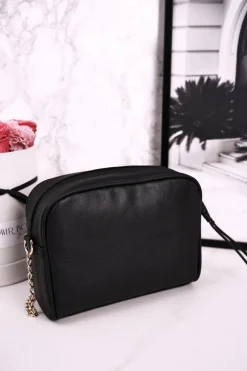 Torebka Listonoszka BAG0202-020 Pikowana Czarna Torebki Monnari|Listonoszki