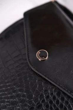 New Torebka Listonoszka BAG5710-020 Czarna Print Zwierzęcy Torebki Monnari|Listonoszki