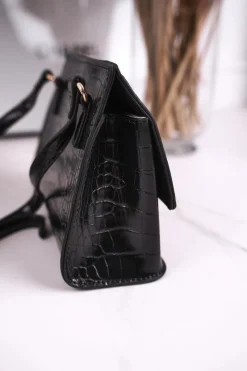 Online Torebka Listonoszka BAG5450-020 Czarna Print Zwierzęcy Torebki Monnari|Listonoszki