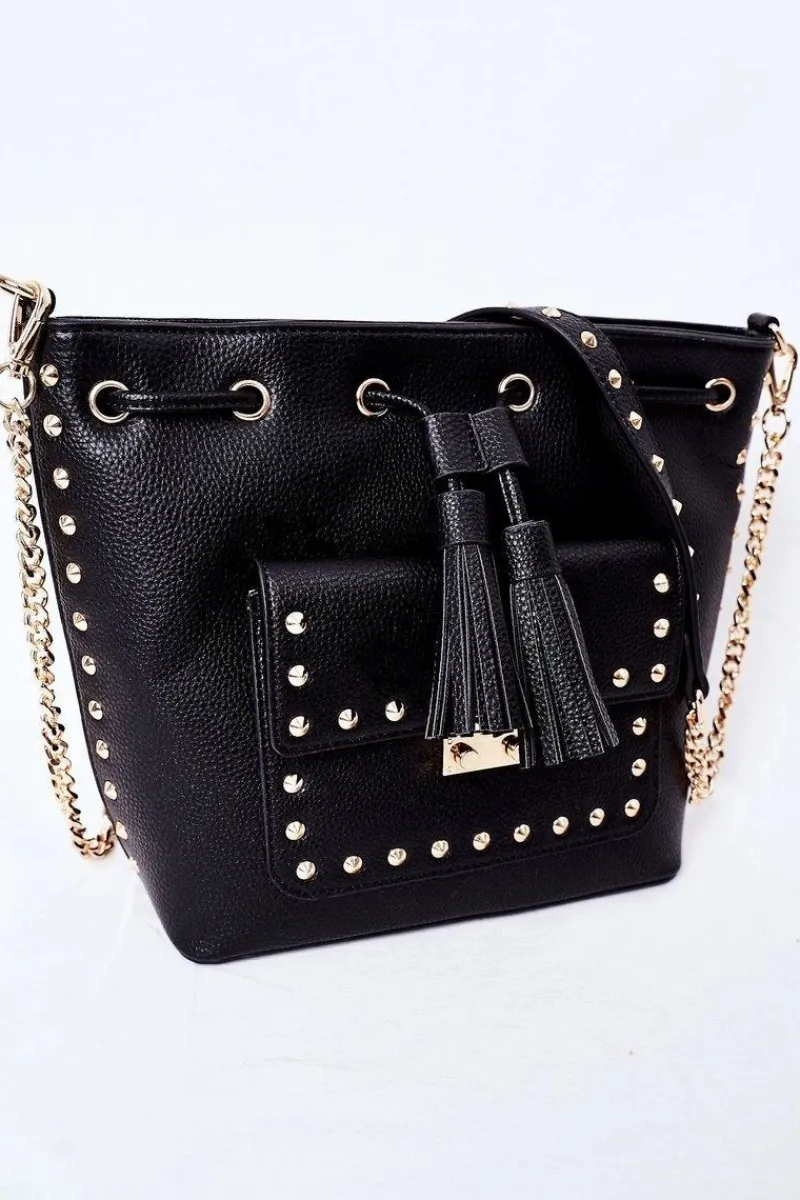 Torebki Nobo|Torebki Klasyczne>Nobo Torebka Listonoszka Na Łańcuszku K4090 Czarna