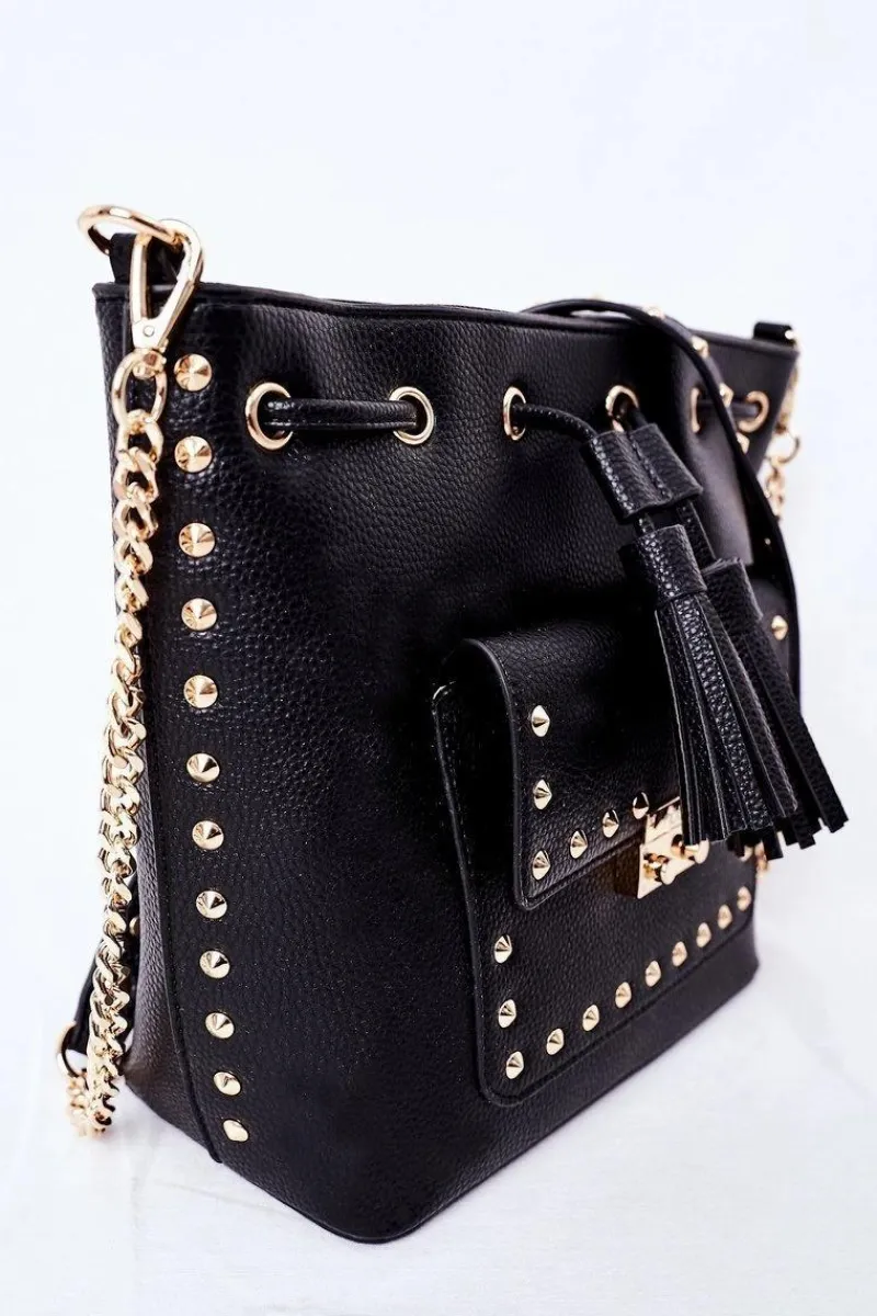 Torebki Nobo|Torebki Klasyczne>Nobo Torebka Listonoszka Na Łańcuszku K4090 Czarna