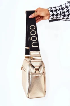 Online Torebka Listonoszka L2160 Złota Torebki Nobo|Listonoszki