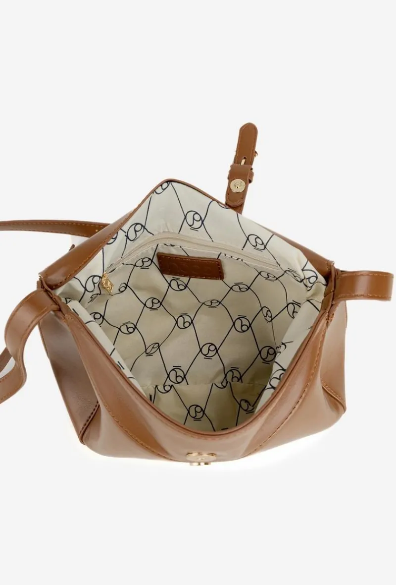 Torebki Nobo|Torebki Klasyczne>Nobo Torebka Listonoszka BAG5780-M17 Jasnobrązowa Brązowy