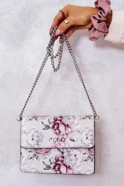 Torebki Nobo|Torebki Kuferki>Nobo Torebka Listonoszka NBAG-M1070-CM04 Biała W Kwiaty