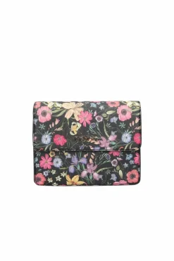 Outlet Torebka Listonoszka NBAG-M1070-CM02 Czarna W Kwiaty Torebki Nobo|Torebki Kuferki