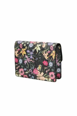 Outlet Torebka Listonoszka NBAG-M1070-CM02 Czarna W Kwiaty Torebki Nobo|Torebki Kuferki
