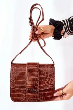 Discount Torebka Listonoszka NBAG-L1100-CM17 Brązowa Listonoszki|Torebki Nobo