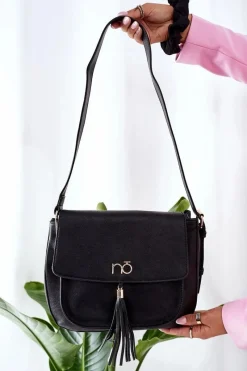 New Torebka Listonoszka L1420 Czarna Torebki Nobo|Listonoszki