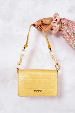 Clearance Nobo Torebka Listonoszka Wężowa M0110-C002 Żółta