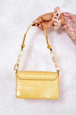 Clearance Nobo Torebka Listonoszka Wężowa M0110-C002 Żółta