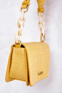 Clearance Nobo Torebka Listonoszka Wężowa M0110-C002 Żółta