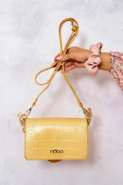 Clearance Nobo Torebka Listonoszka Wężowa M0110-C002 Żółta