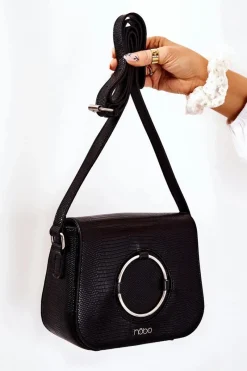 Clearance Nobo Torebka Listonoszka Wężowa M0820-C020 Czarna