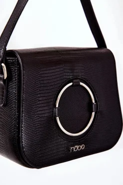 Clearance Nobo Torebka Listonoszka Wężowa M0820-C020 Czarna