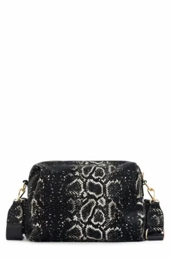 Torebki Nobo|Listonoszki>Nobo Torebka Listonoszka Wężowy Wzór N1330-CM23 Czarno-Złota