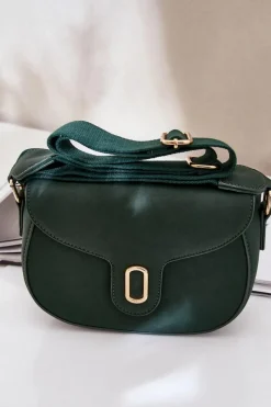 Discount Boto Torebka Listonoszka Z Eko Skóry Butelkowa Zieleń Samriddhi