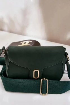 Discount Boto Torebka Listonoszka Z Eko Skóry Butelkowa Zieleń Samriddhi