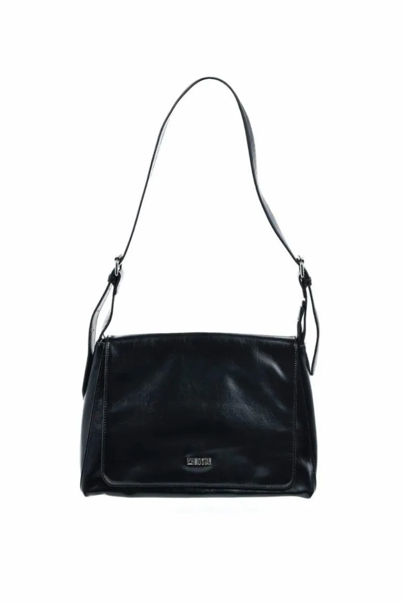 Torebki Klasyczne|Listonoszki>Big Star Shoes Torebka Listonoszka Z Eko Skóry Big Star OO574011 Czarna