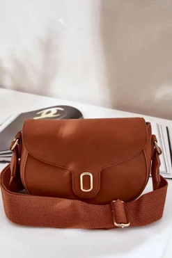 Outlet Torebka Listonoszka Z Eko Skóry Brązowa Samriddhi Torebki Klasyczne|Listonoszki