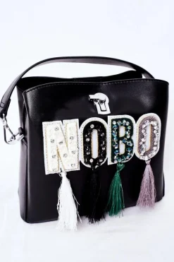 Outlet Torebka Listonoszka Z Frędzlami K2980 Czarna Torebki Nobo|Torebki Klasyczne