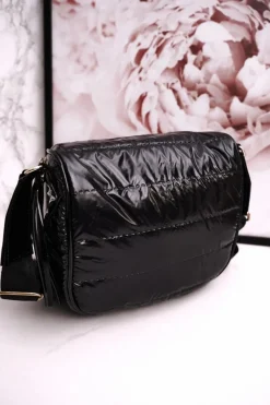 Sale Boto Torebka Listonoszka Z Frędzlami LAURA BIAGGI Błyszcząca Czarna