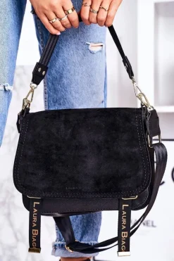 New Boto Torebka Listonoszka Z Odpinanym Paskiem LAURA BIAGGI Czarna