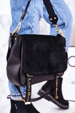 New Boto Torebka Listonoszka Z Odpinanym Paskiem LAURA BIAGGI Czarna