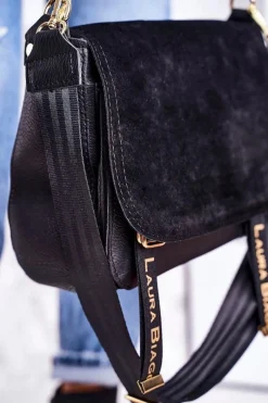 New Boto Torebka Listonoszka Z Odpinanym Paskiem LAURA BIAGGI Czarna