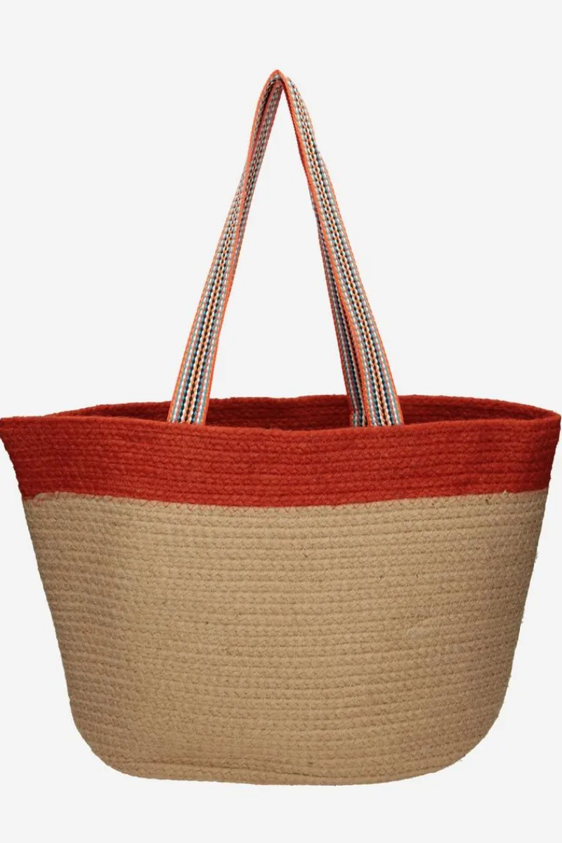 Discount Nobo Torebka Plażowa Koszyk XP0400-C003 Beżowo-Pomarańczowa