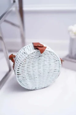 Sale Torebka Pleciona Kuferek Sznurkowy Veeza Miętowa Torebki Kuferki