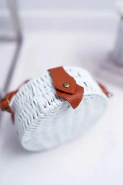 Sale Torebka Pleciona Kuferek Sznurkowy Veeza Miętowa Torebki Kuferki