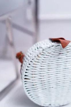 Sale Torebka Pleciona Kuferek Sznurkowy Veeza Miętowa Torebki Kuferki