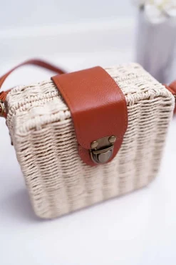 Discount Boto Torebka Pleciona Kuferek Sznurkowy Ellisa Beż