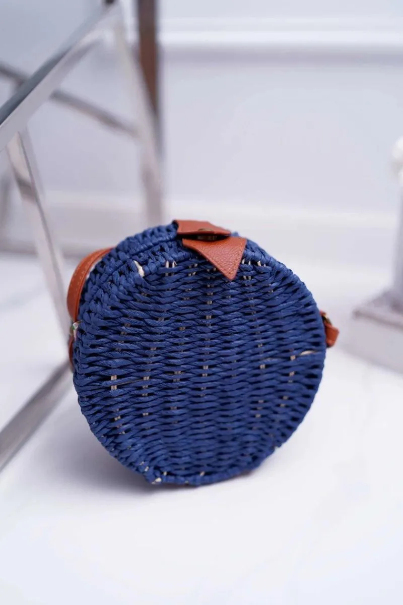 Best Boto Torebka Pleciona Kuferek Sznurkowy Veeza Granatowa